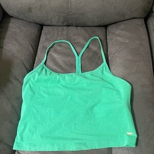 PINK Victoria's Secret Green Cropped Tank Top